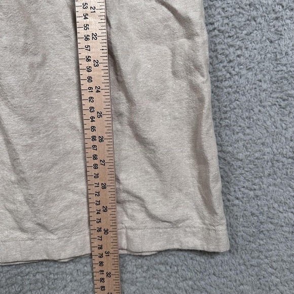 Old Navy Dress Womens Small Beige Linen Blend Sleeveless Smocked Square Neck - Picture 4 of 7